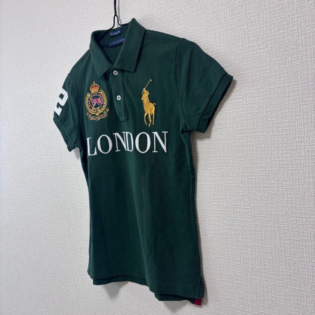 美品　ラルフローレン ロンドン ビッグポニー 　ポロシャツ y2k