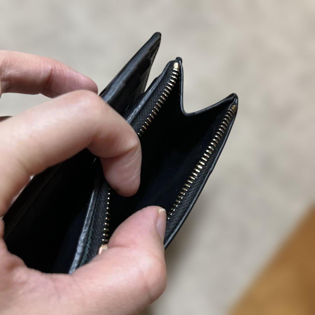 BOTTEGA VENETA ブラック 二つ折り　カセット財布