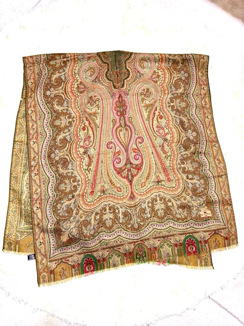 ETRO ペイズリー柄ストール 148cm x 66cm