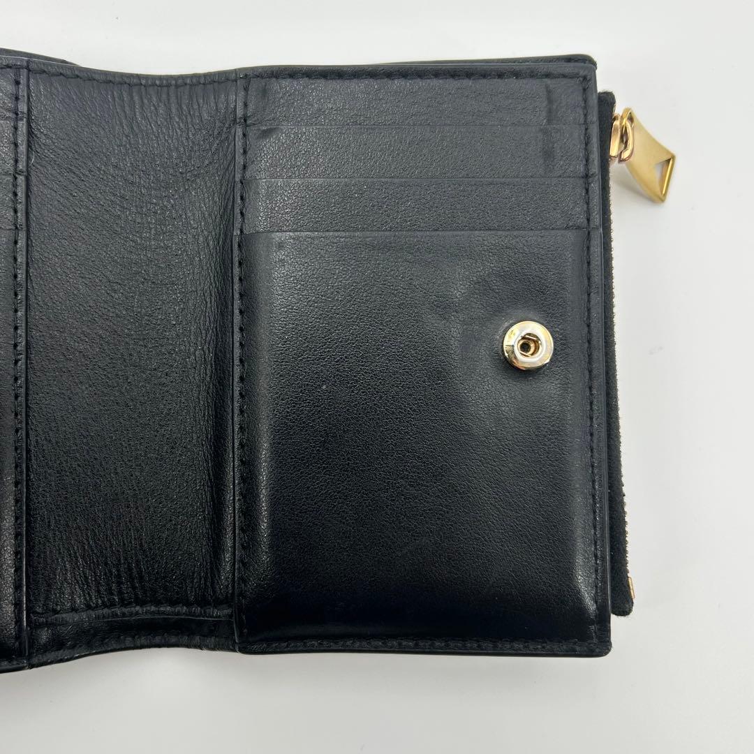 美品✨ボッテガヴェネタ 二つ折り財布 カセット レザー 黒