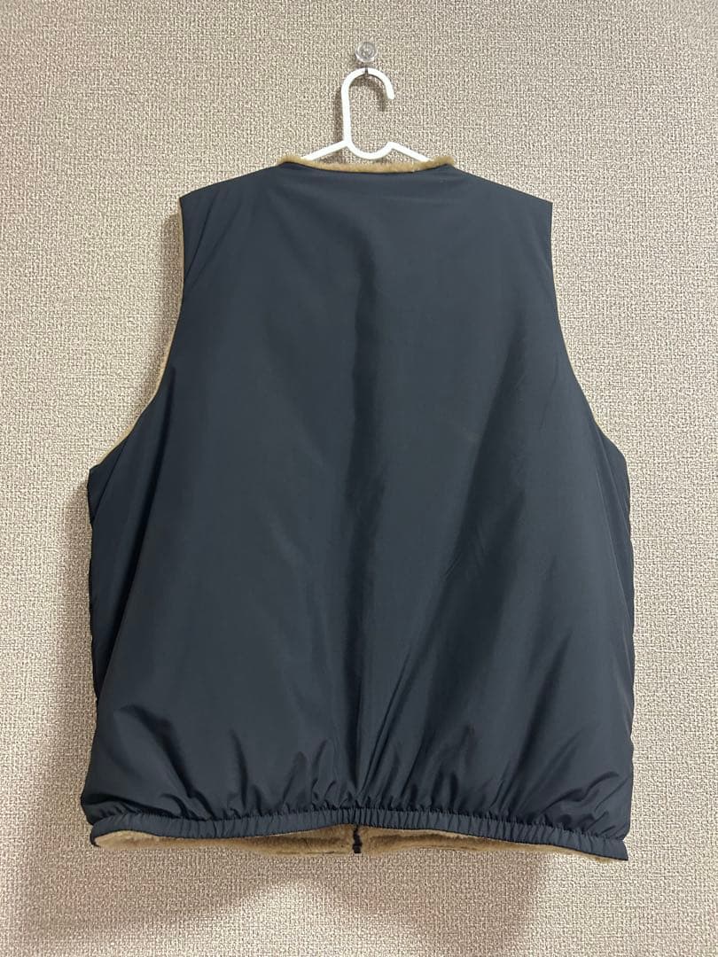 XL ナイキ リバーシブル ボア ベスト フリース ベージュ 黒
