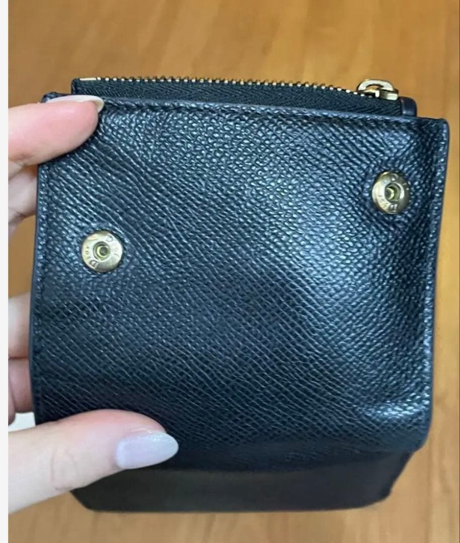 最終値下げ　Dior ミニ財布　2つ折り財布　ロータスウォレット サドル 黒色
