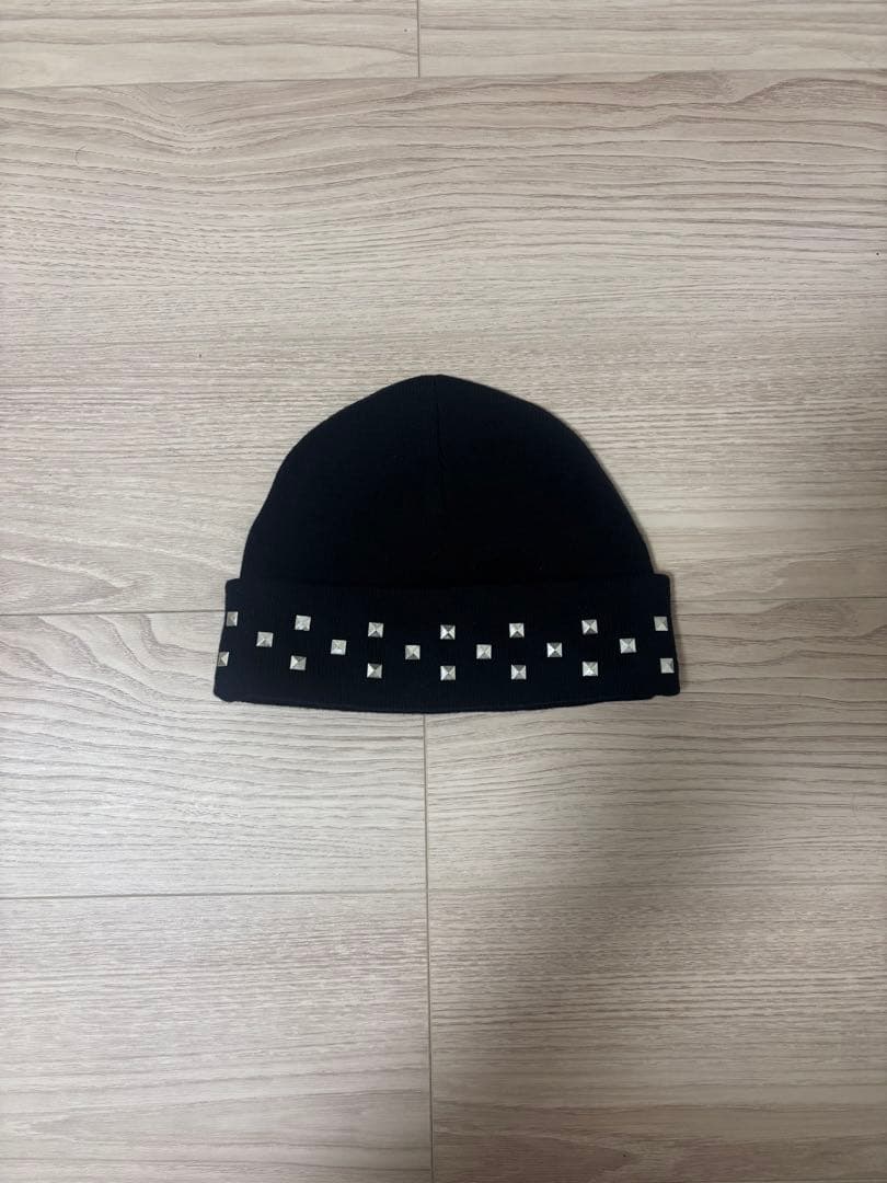帽子 EMOTIONAL STUDDED BEANIE BLACK