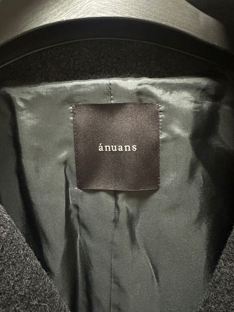 【最終値下げ】anuans 2025AW ウールトレンチコート チャコールグレー