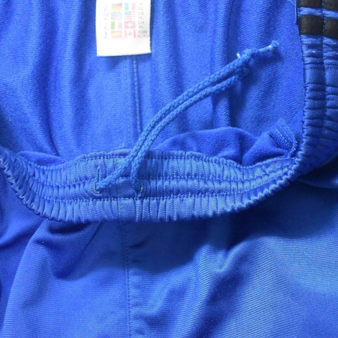 希少✨90s adidas フロッキー サイドスナップ トラックパンツXLブルー