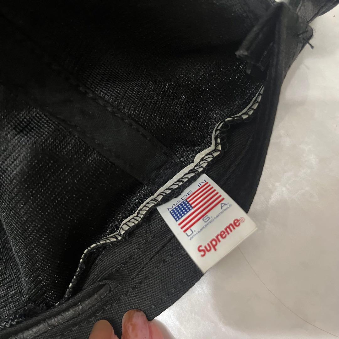 帽子 Supreme Raffia S Logo 6-Panel Black