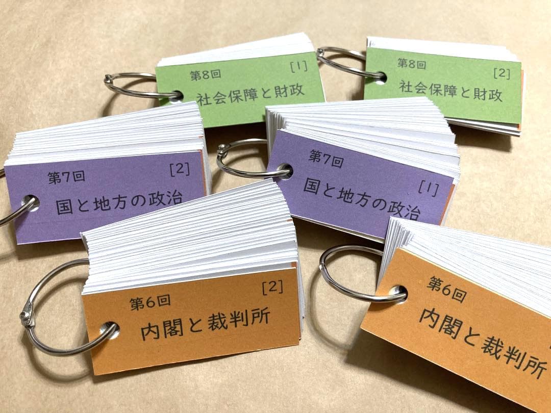 ★超メルカリ市★カット済【中学受験】予習シリーズ社会 [公民] 暗記カードd