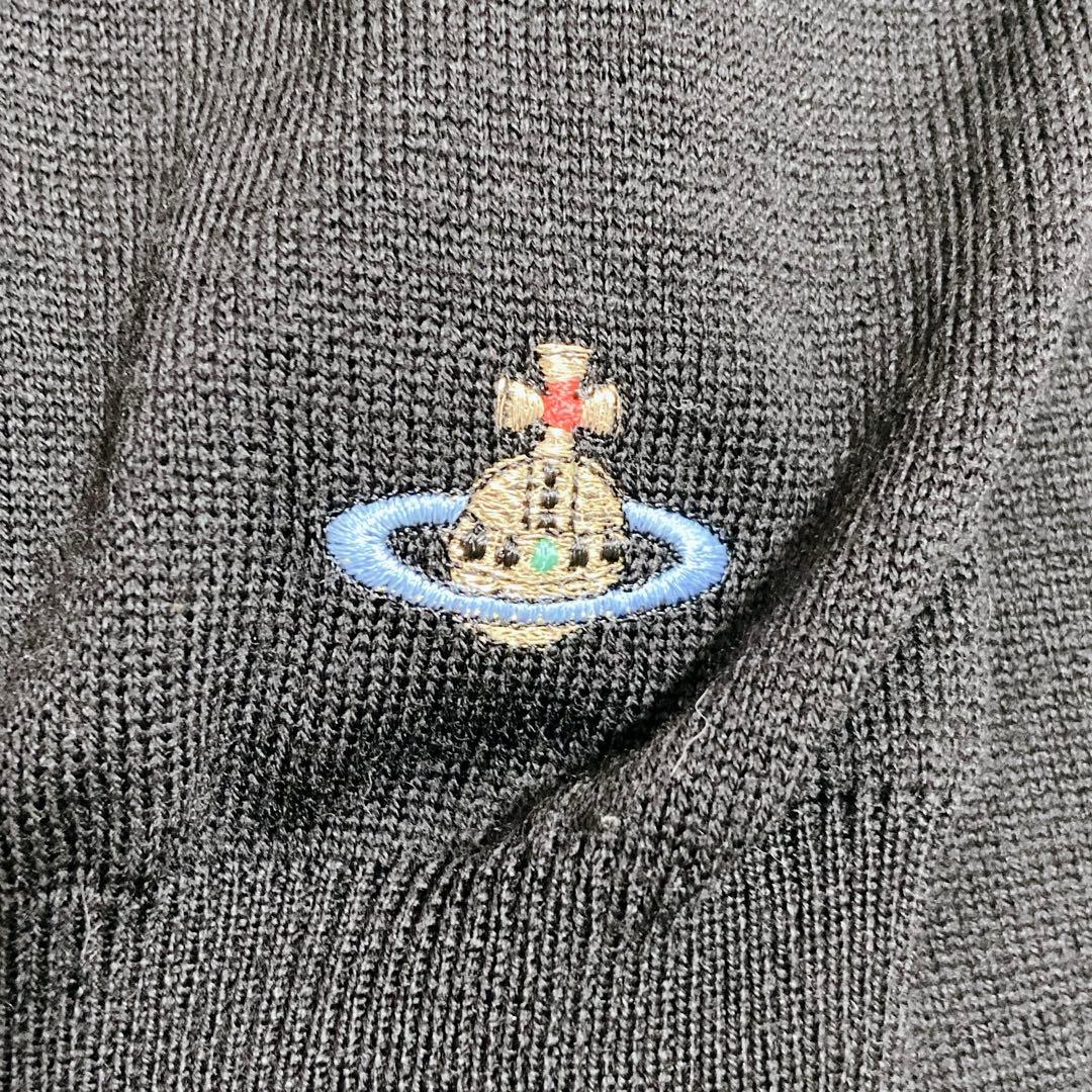 ヴィヴィアンウエストウッド カーディガン ブラック　イタリア製　オーブ刺繍