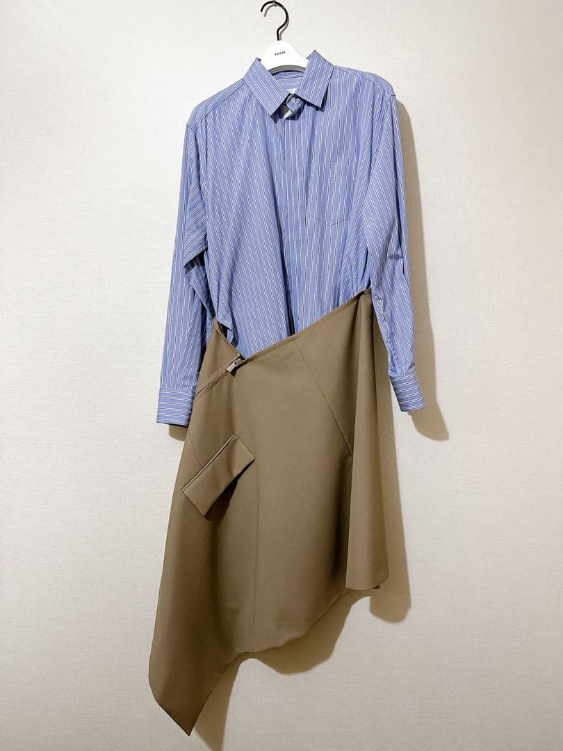 ワンピース sacai Thomas Mason Cotton Poplin Dress
