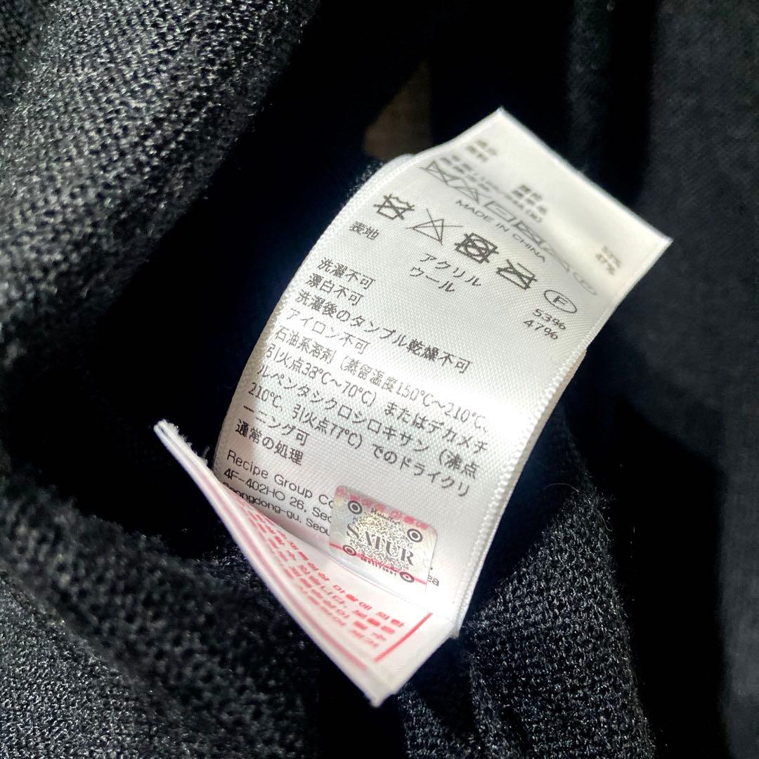トップス SATUR (W) Basic Crew Neck Fine Cardigan