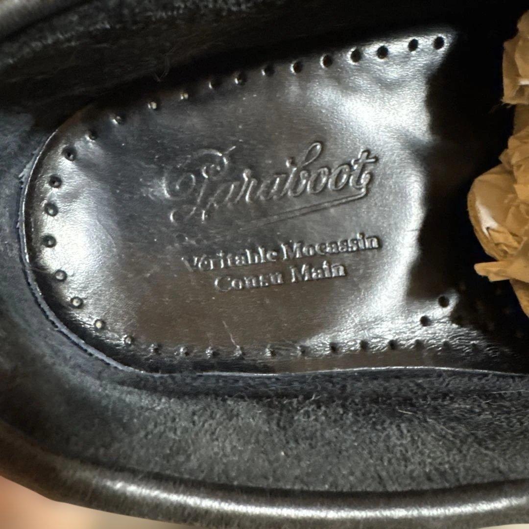 Paraboot Cousu Mainブラックモカシン