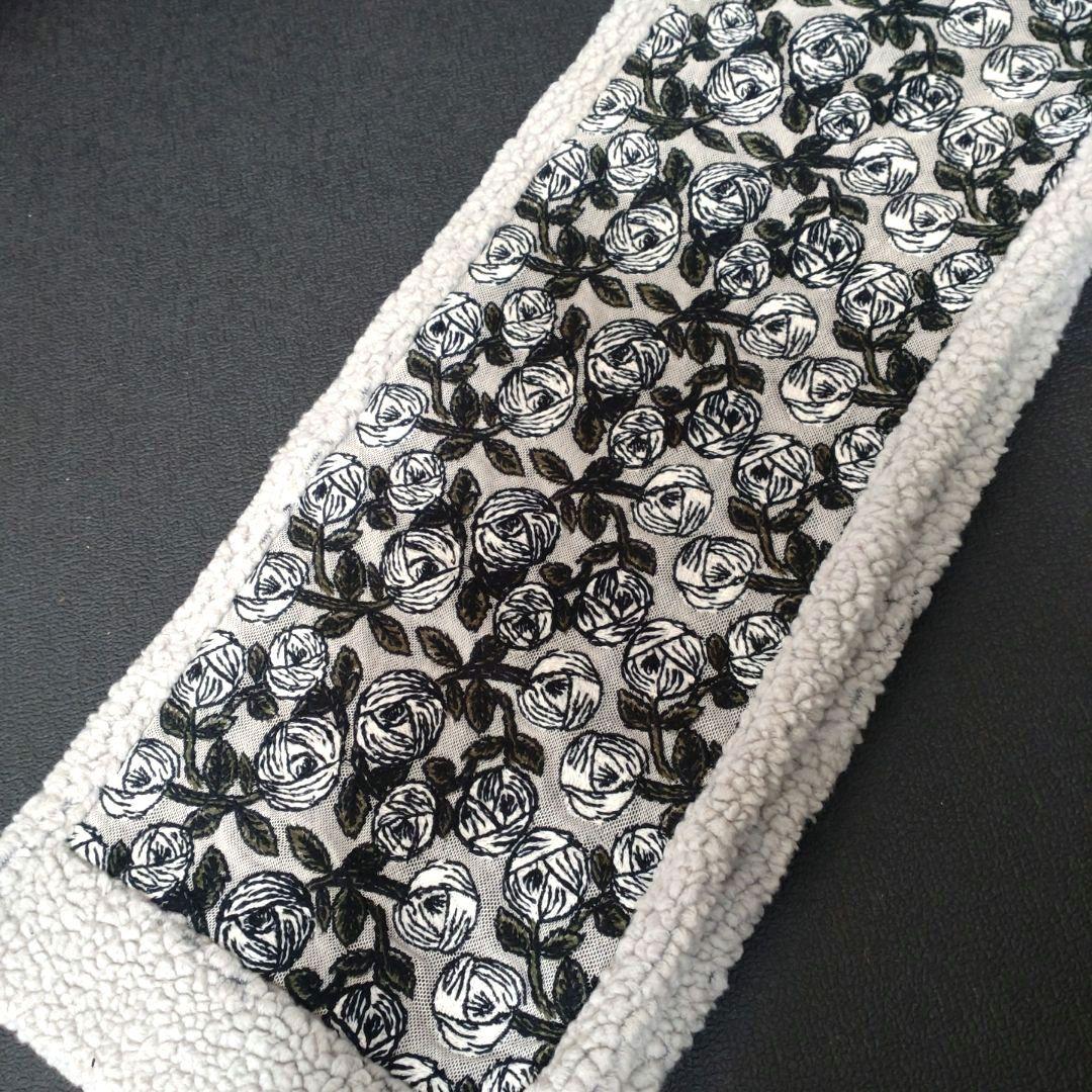 美品☆タグ有☆ミナペルホネン rosy ボアマフラー ストール ショール グレー