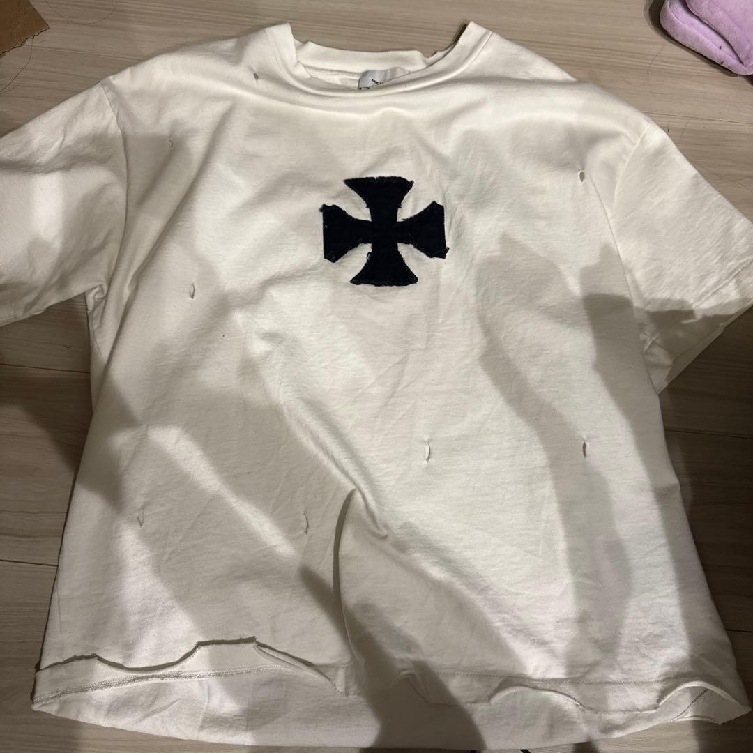 ASKYURSELF クロスパッチビンテージTシャツ　amiri