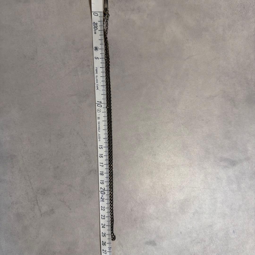SAINT LAURENT サンローラン ネックレス ロゴ刻印 プレート 銀