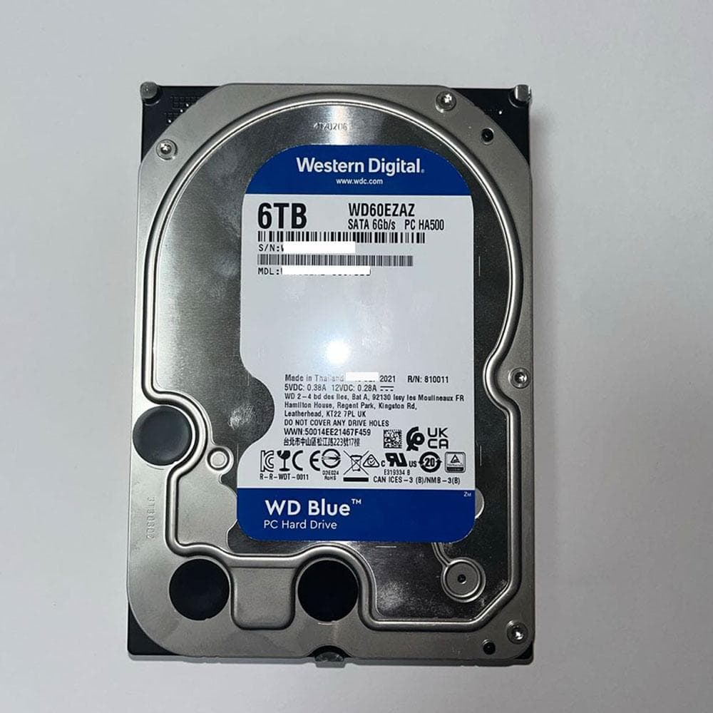 WD Blue 6TB HDD WD60EZAZ 21,308時間利用