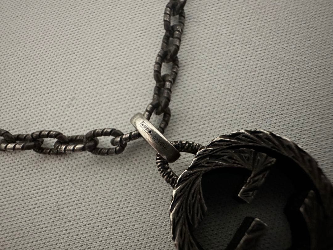 GUCCI インターロッキングG ネックレス アラベスク シルバー