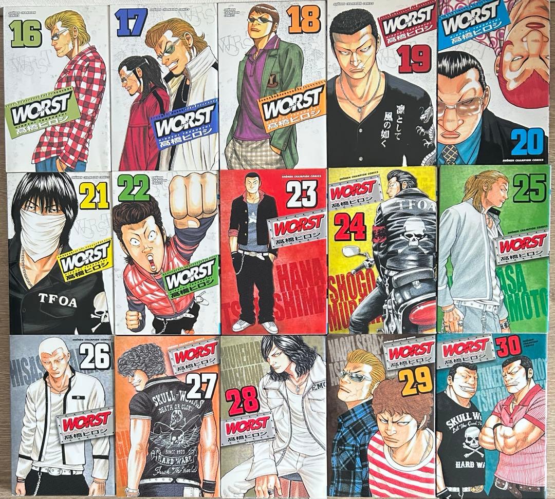 クローズ全26巻＋外伝5冊　WORST全33巻＋12冊　高橋ヒロシ 76冊