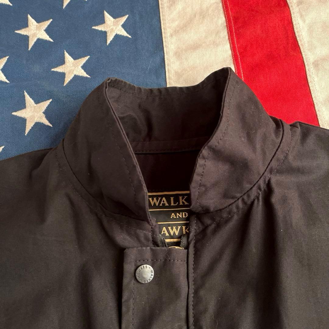 Walker & Hawkes オイルド ベスト M ブラック イギリス製