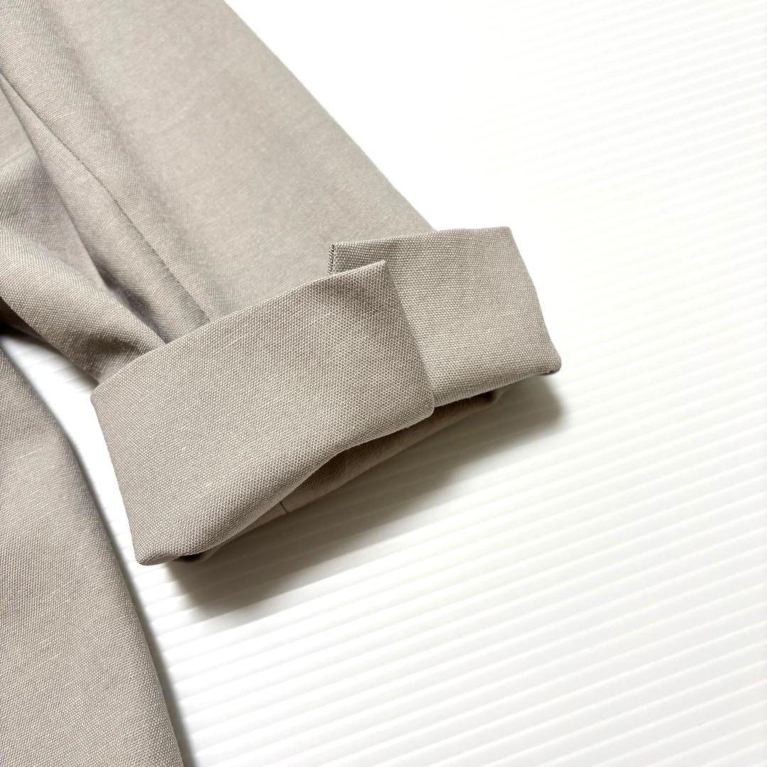 新品【iCB】リネン　ダブル　ブレスト　ジャケット　大きいサイズ　5L グレー