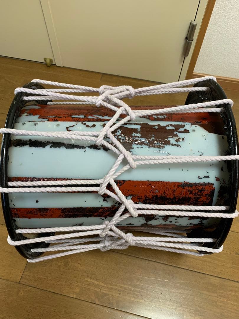 桶胴太鼓　和太鼓　W45.5cm 約5.2キロ　担ぎ桶太鼓　現状品