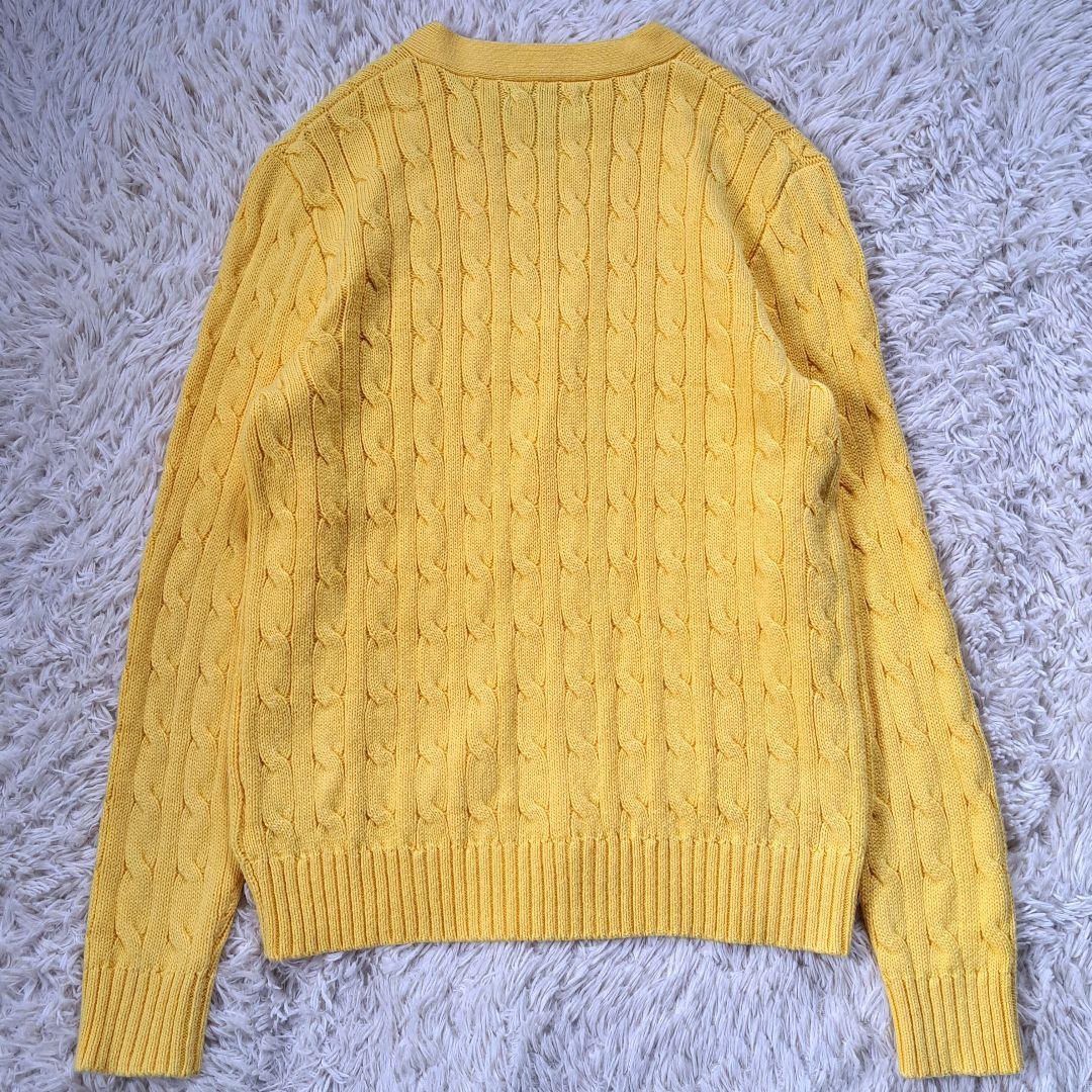 2023 ポロラルフローレン ケーブルニットカーディガン 綿100% ポニー刺繍