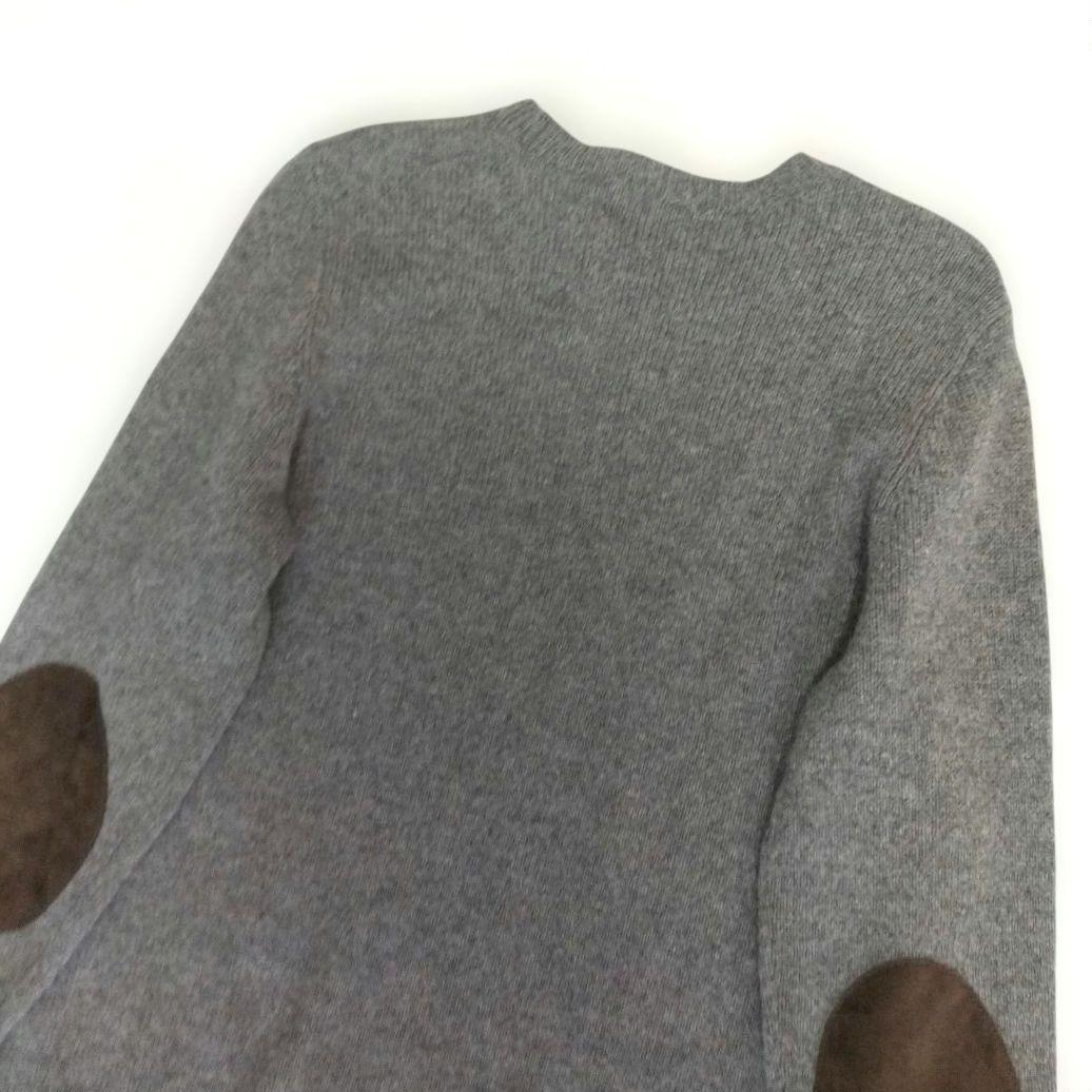新品✨ポロラルフローレン ニットワンピース エルボーパッチ カシミヤ グレー S