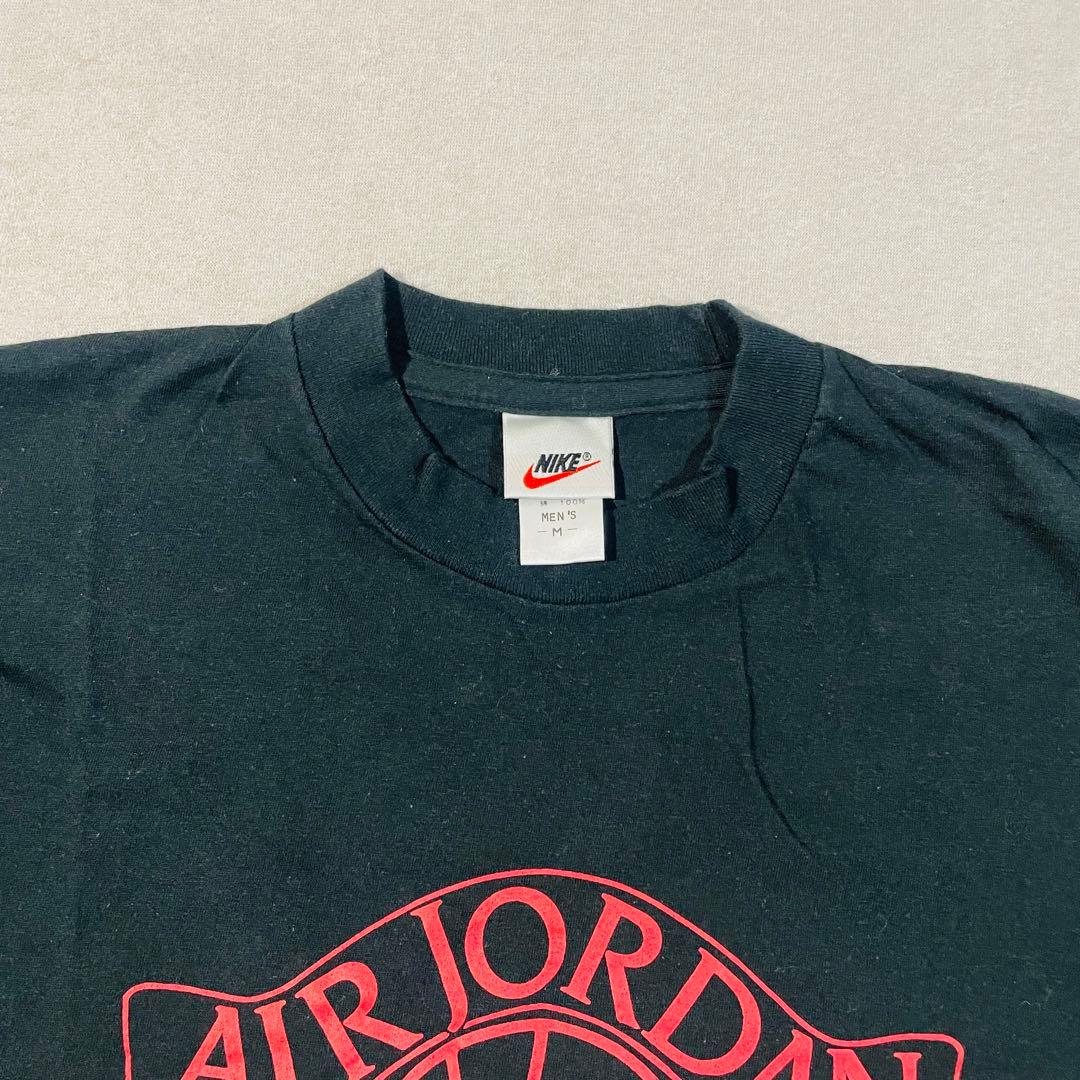 【90s超美品!】ナイキ エアジョーダン シングルステッチ 半袖T 黒/赤 M