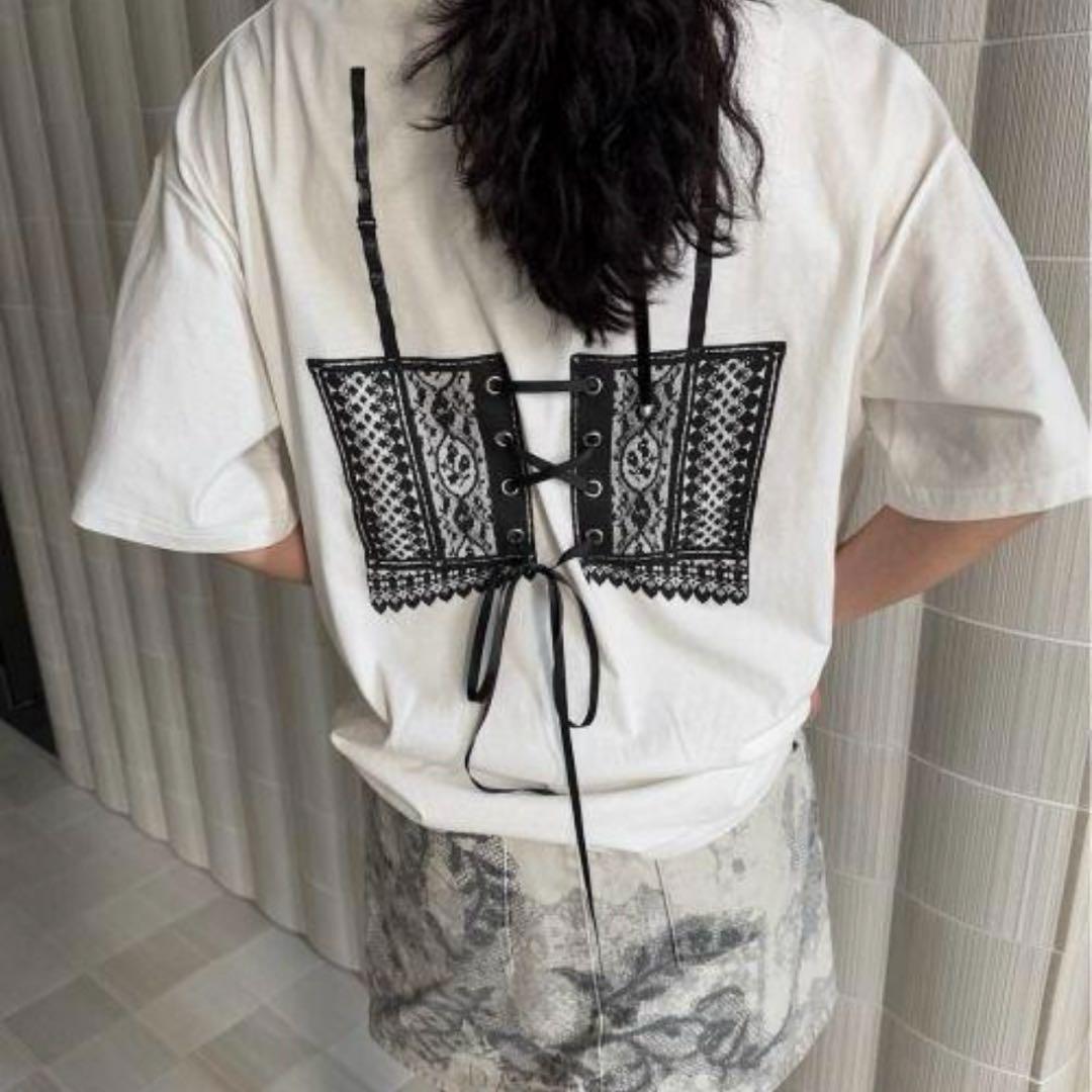 Ameri MEDI LINGERIE TROMPE L`OEIL TEE正規品