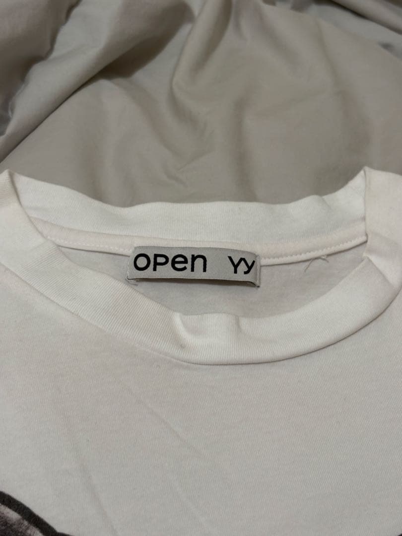 openyy Tシャツ 韓国 ホワイト