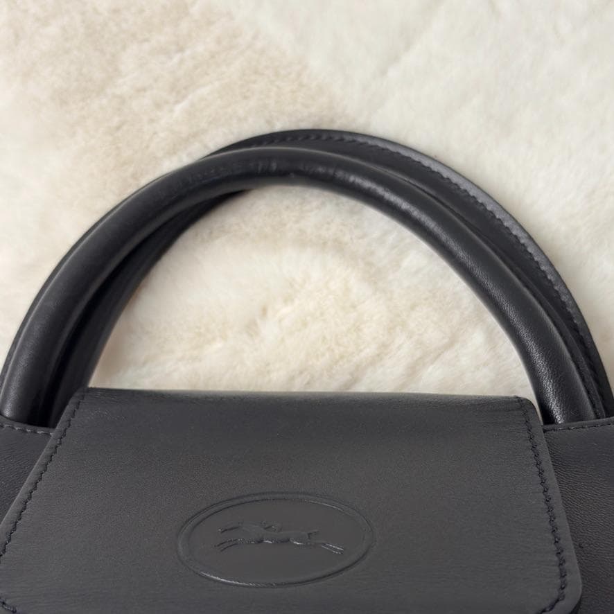 美品　Longchamp ロンシャン　ボストンバッグ　オールレザー　黒　大容量