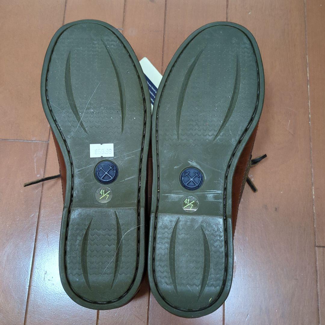 イギリス製デッキシューズ41/7 新品デッドストック 状態は良いです