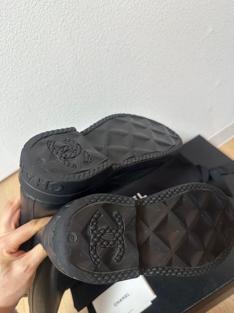 CHANEL レインブーツ シャネル 37ココマーク CCマーク 靴 シューズ