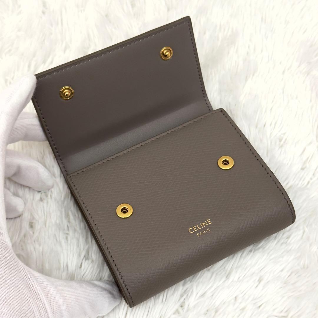 極上美品⭐️CELINE セリーヌ トリフォールドウォレット 財布 カーフレザー