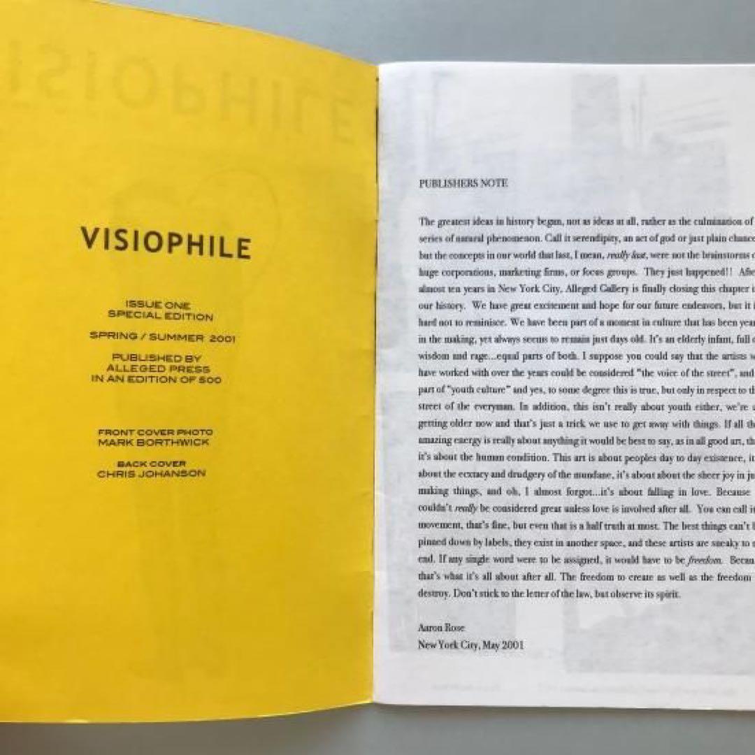 アート・デザイン・音楽 VISIOPHILE ISSUE ONE/FIRST EDITION ZINE
