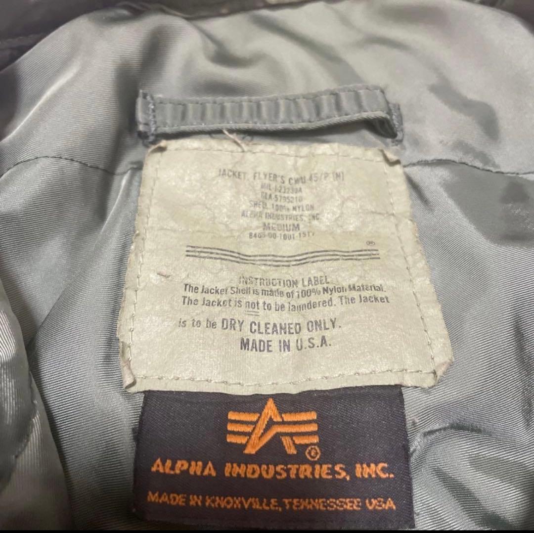 90s ALPHA USA製 CWU-45P アルファ MA−1 サイズM