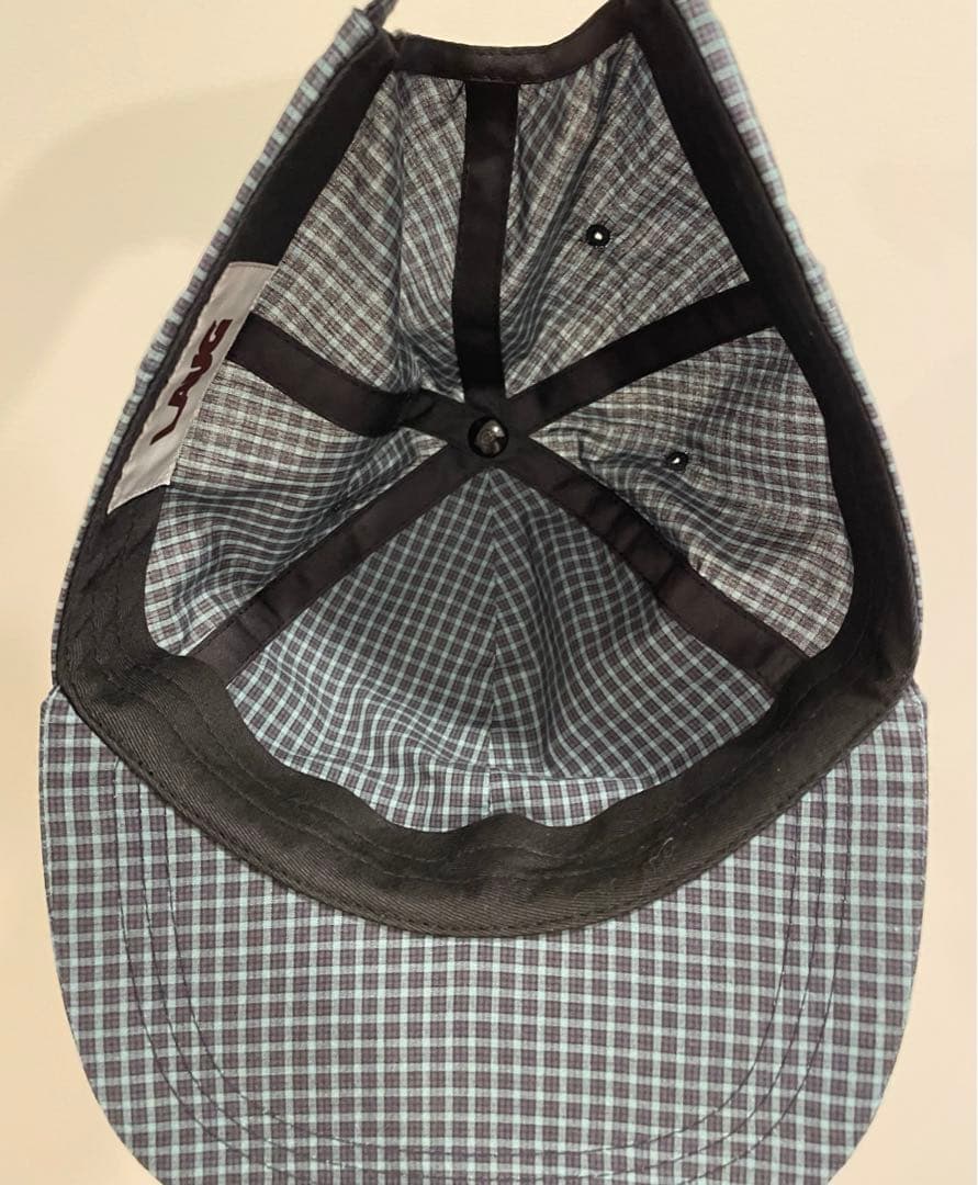 帽子 LAUG PLAID ORGANIC COTTON CAP (BLUE)