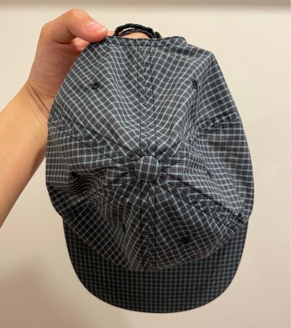 帽子 LAUG PLAID ORGANIC COTTON CAP (BLUE)