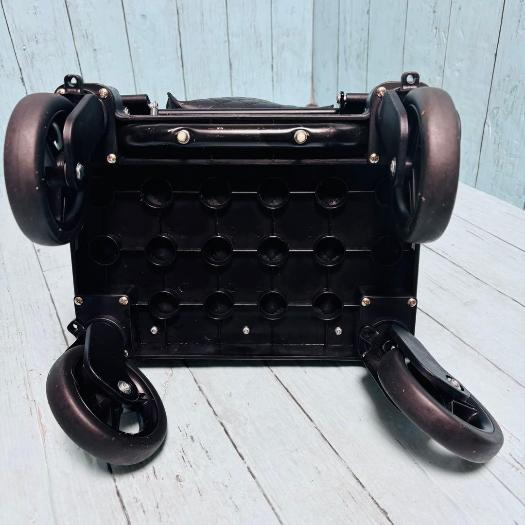 島製作所　SHIMA 横押しショッピングカート　メロディスムーズ　ブラック　美品