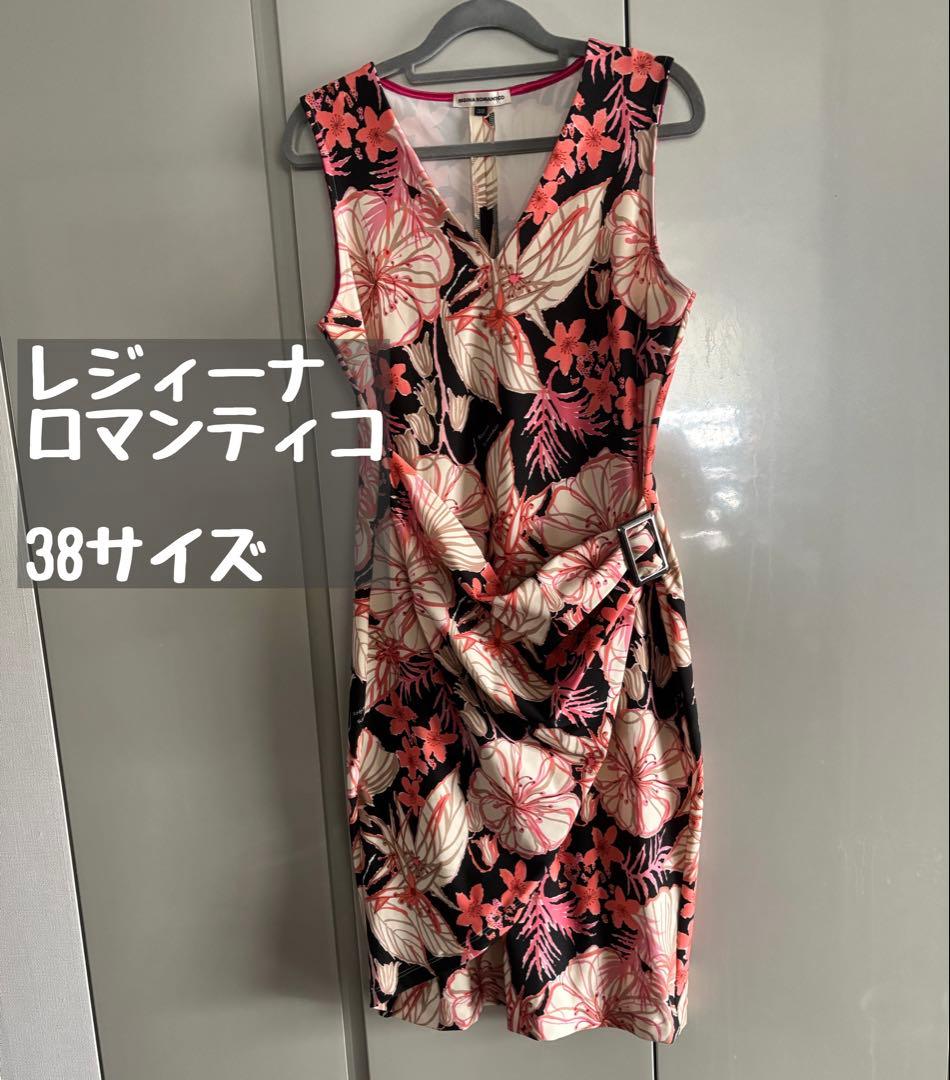 【美品】レジィーナロマンティコ❤︎38サイズ 艶やかノースリーブワンピース