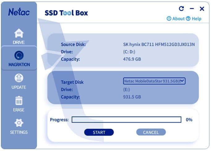 【SSD 500GB】Netac NV3000 M.2 NVMe クローン機能付