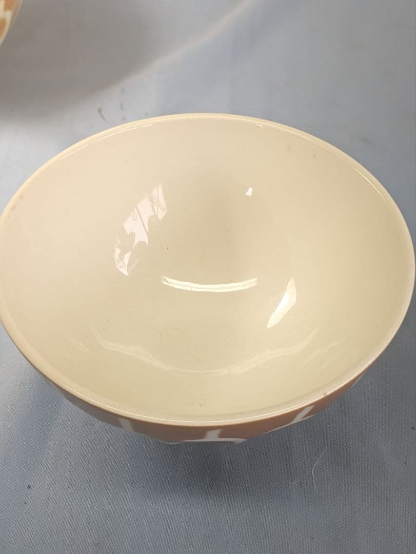 フランス アンティーク Luneville カフェオレボウル 13cm ペア