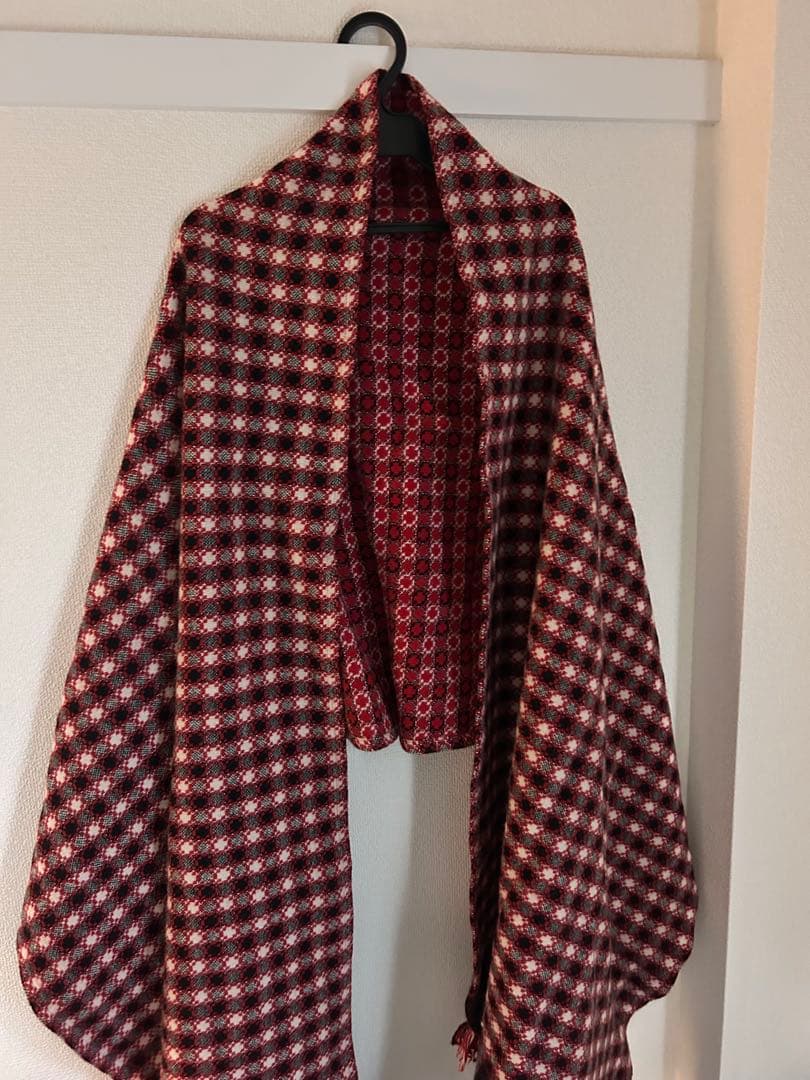 COMME des GARCONS コムデギャルソン 大判ウールストール 赤