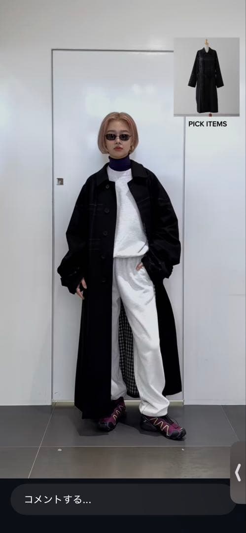 試着のみ　AQUASCUTUM x ALEXA STARK 別注 コート