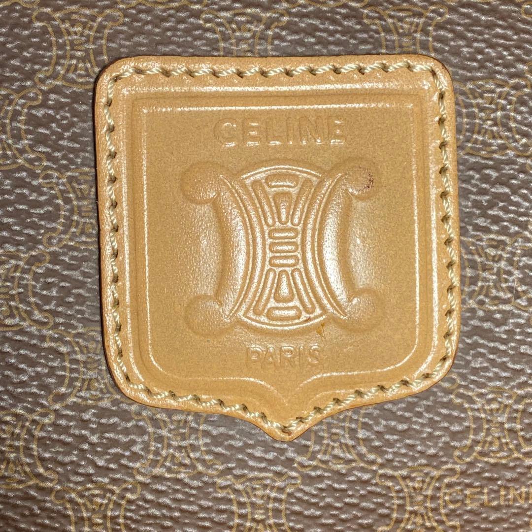 美品　CELINE ボストンバッグ　ブラウン マカダム柄　オールドセリーヌ