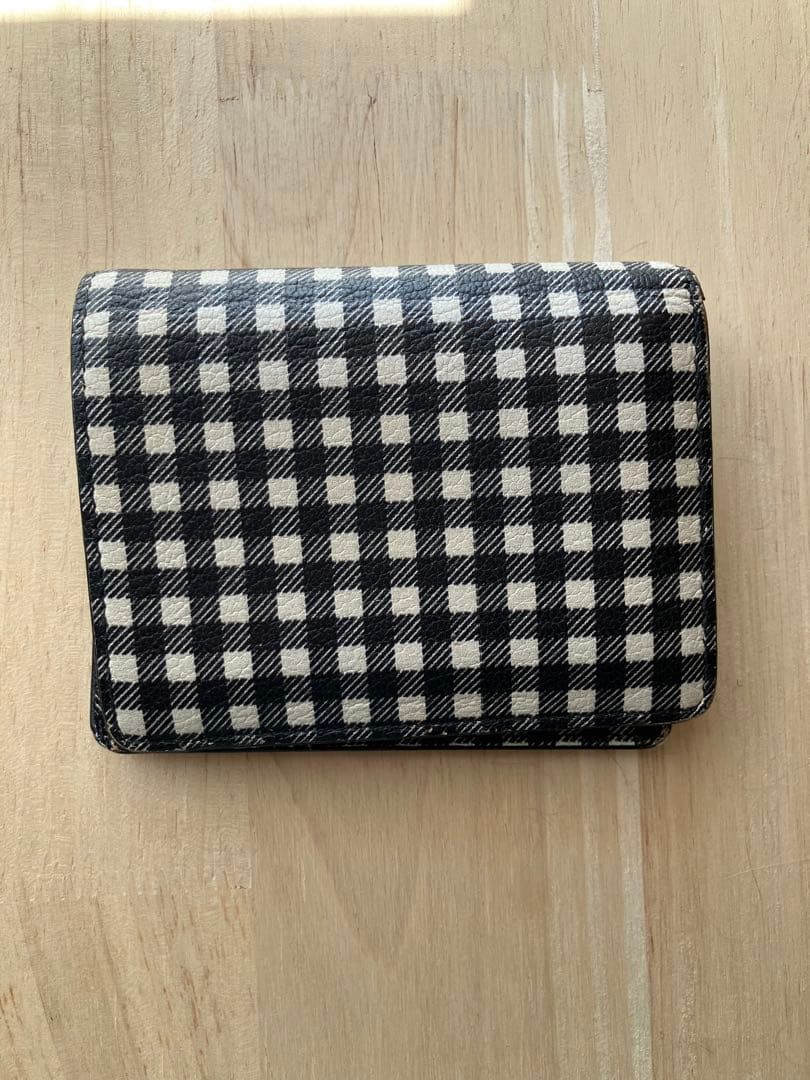 miu miu チェック柄 二つ折り財布
