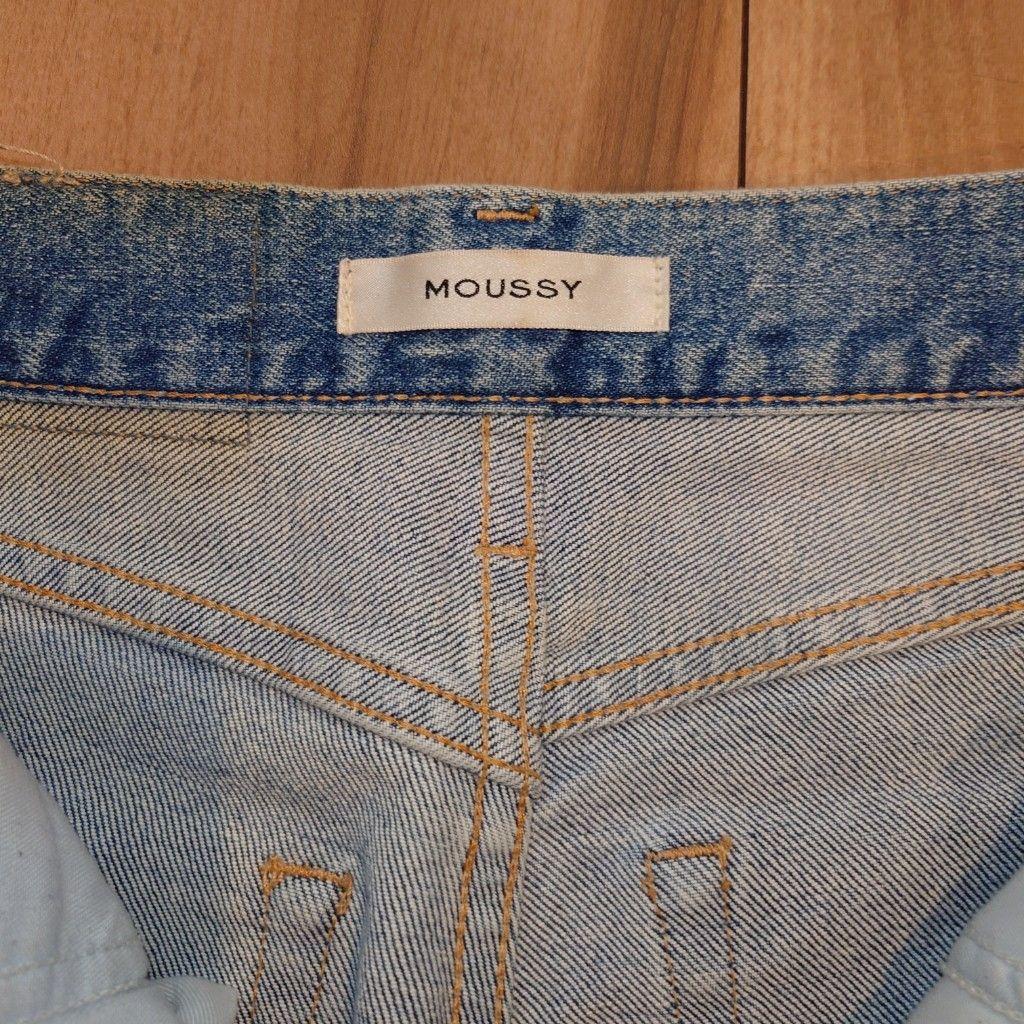 MOUSSY MVS FLARE ワンウォッシュ ブーツカットデニム 赤耳 24