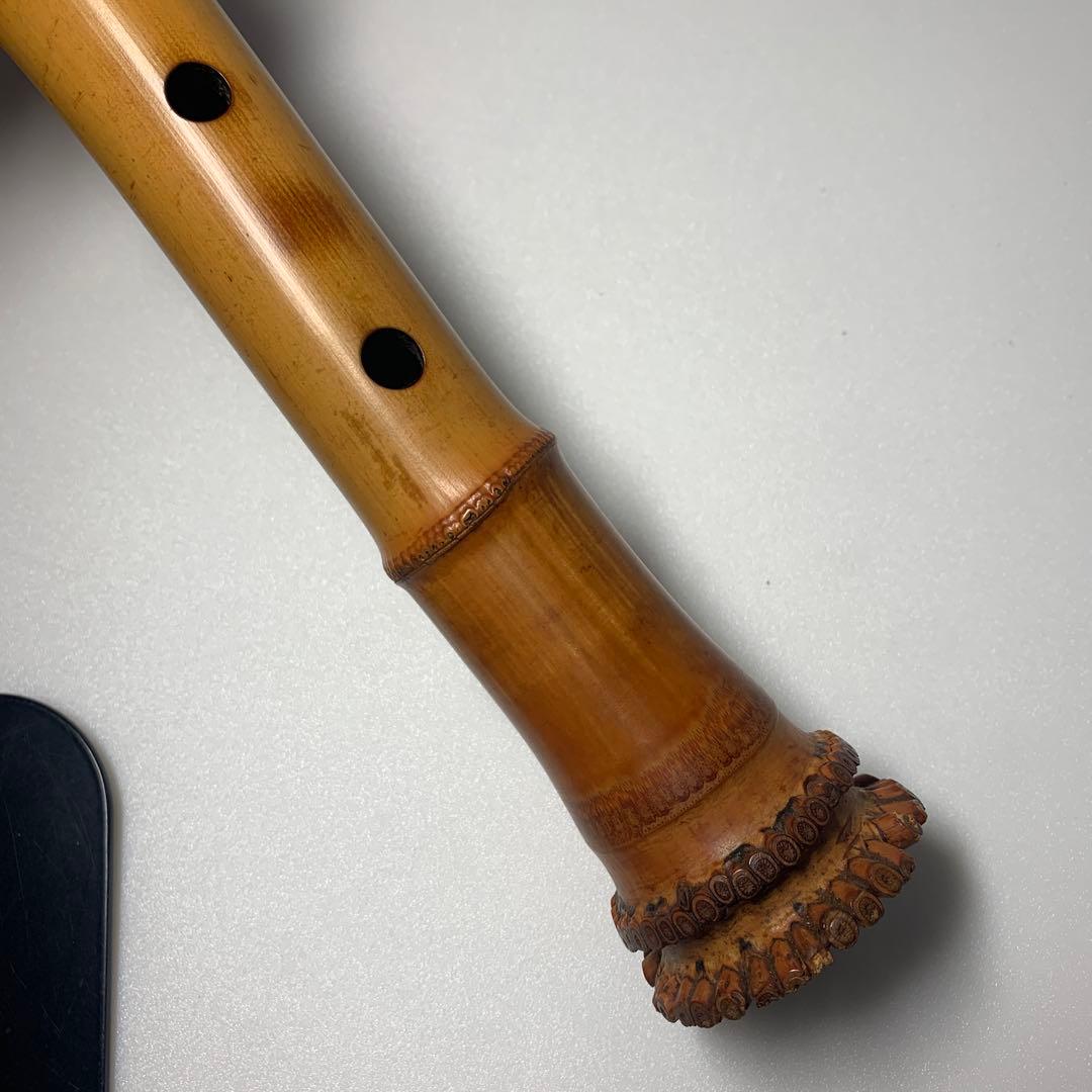 尺八本体 竹製 全長546mm 松月 和楽器 竹製　伝統的なデザイン 尺八
