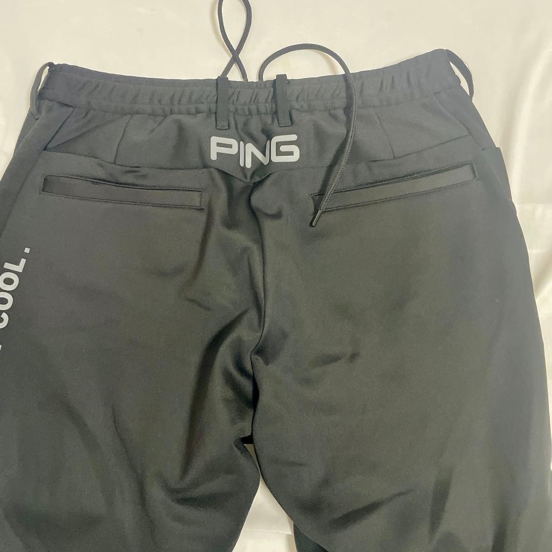 PING ピン ゴルフ 裏フリース ストレッチジョガーパンツ ブラック LL