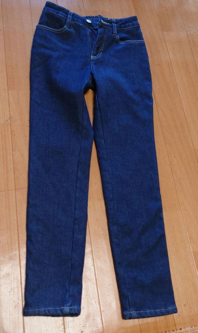 2枚黒、青フェリシモ　裏ボアパンツサイズ7ウエスト58cm