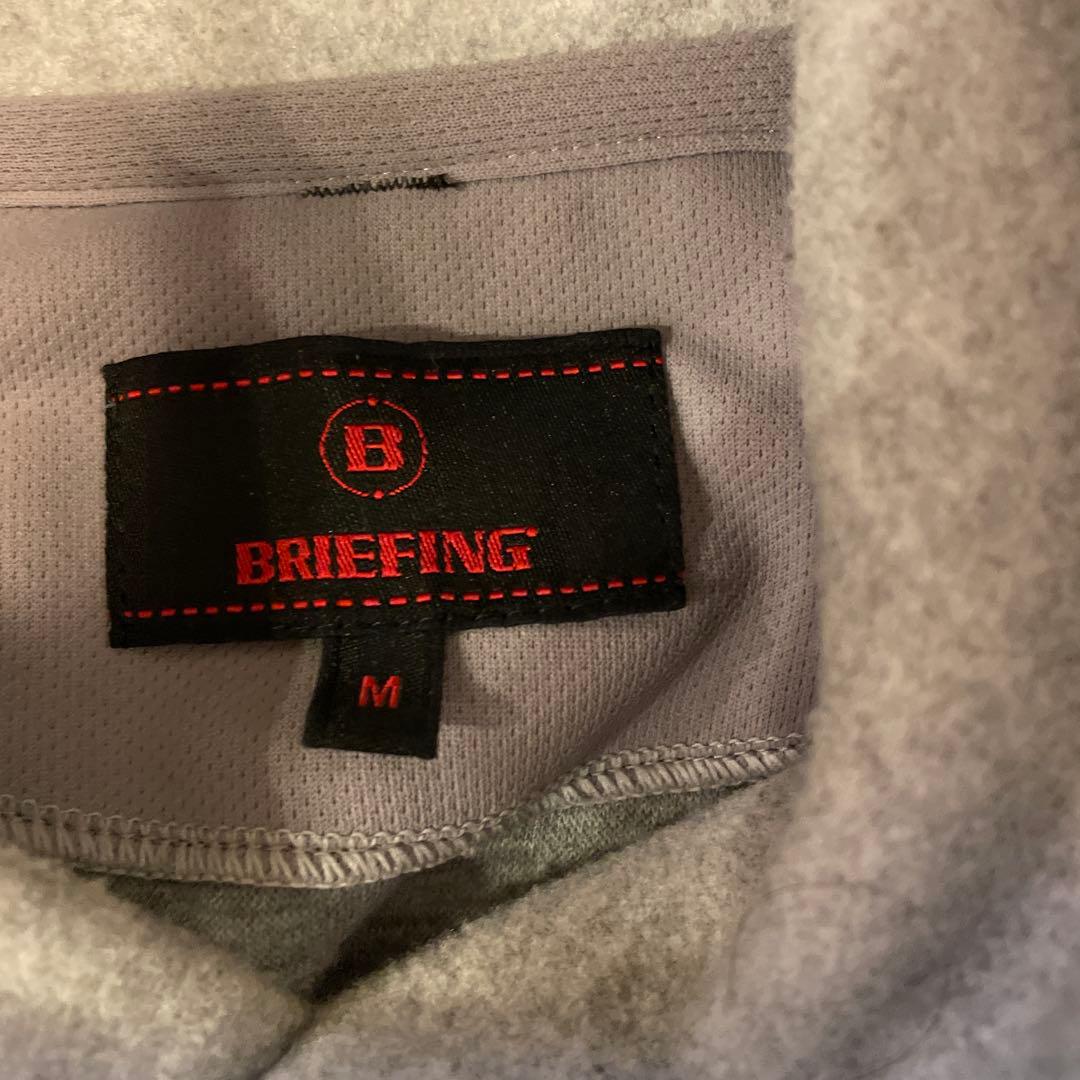 BRIEFING グレー ニット風パーカー　サイズM
